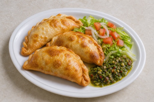 Photorealistic Latin empanada combo P03 food image by VDAMO