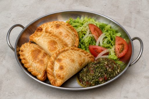 Photorealistic Latin empanada combo P05 food image by VDAMO