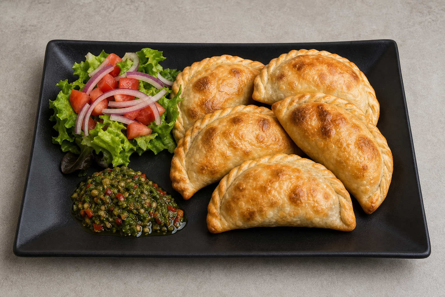 Photorealistic Latin empanada combo P02 food image by VDAMO