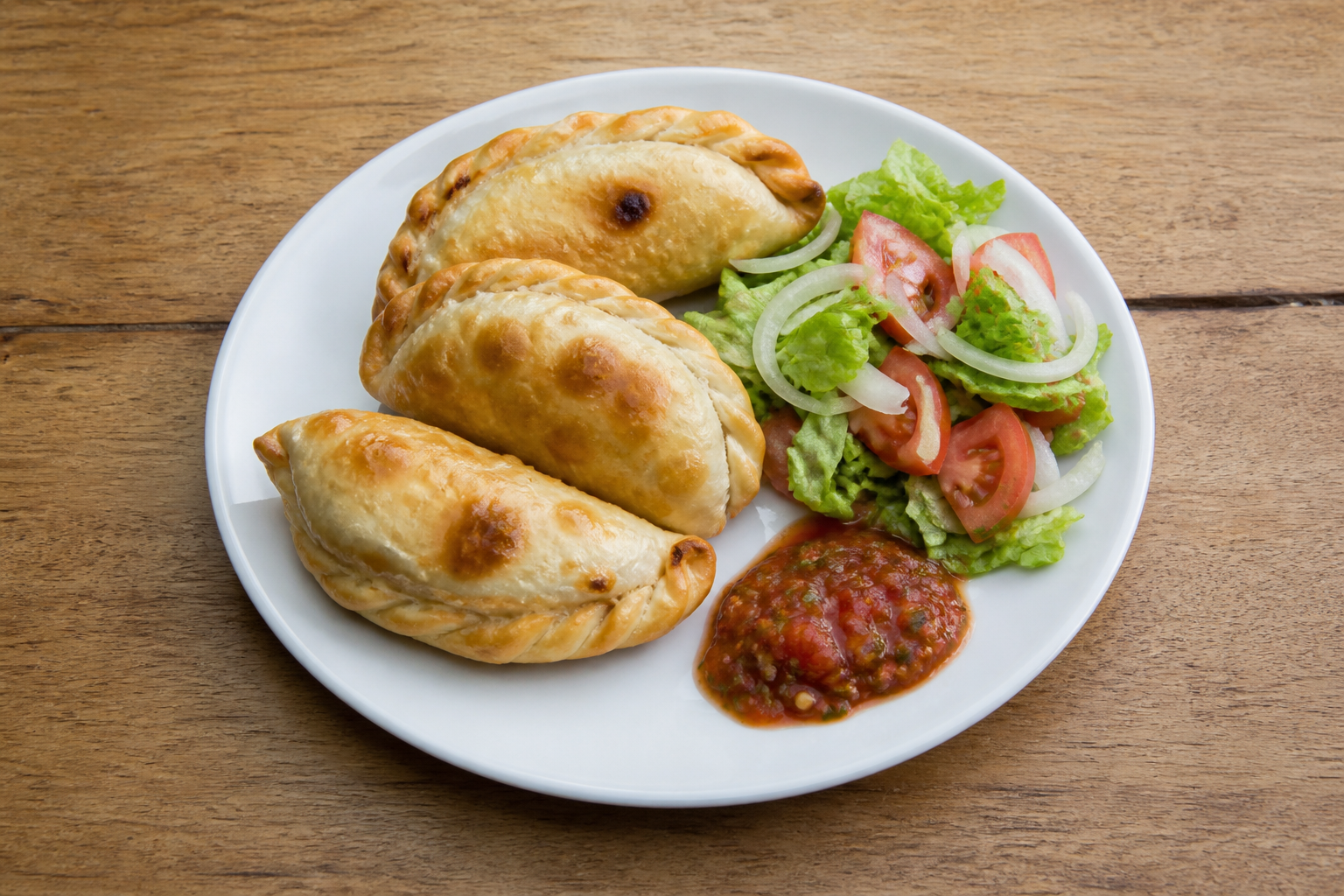 Photorealistic Latin empanada combo P09 food image by VDAMO
