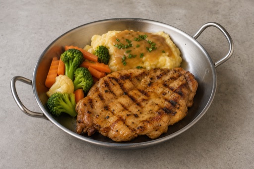 Photorealistic AR Grilled chicken steak western P05 food image by VDAMO