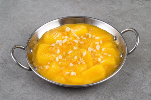 Photorealistic AT Mango pudding cup dessert P05 food image by VDAMO