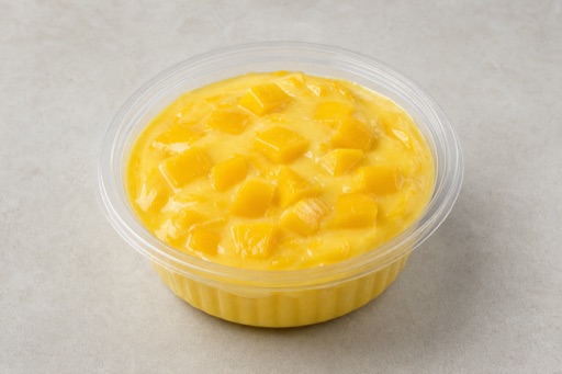 Photorealistic AT Mango pudding cup dessert P07 food image by VDAMO