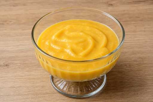 Photorealistic AT Mango pudding cup dessert P10 food image by VDAMO