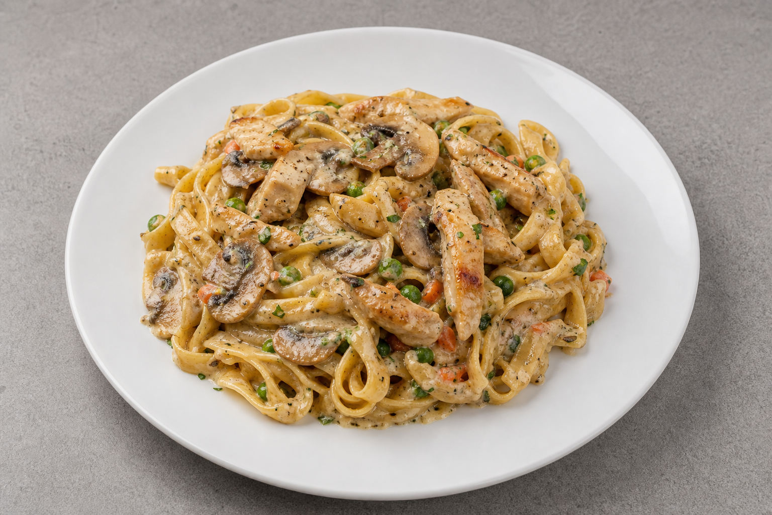 AT Creamy mushroom pasta western P01 — Austria dish