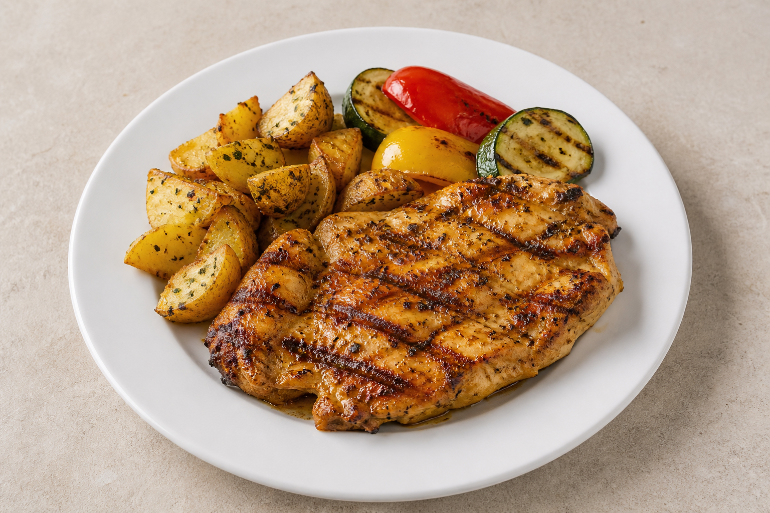 AT Grilled chicken steak western P01 — Austria dish