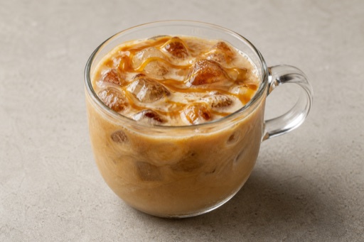 Photorealistic AU Caramel latte coffee P10 food image by VDAMO