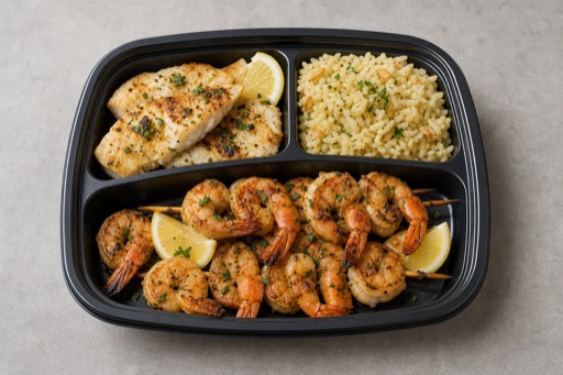 AU Shrimp skewer plate seafood P08 — Australia dish