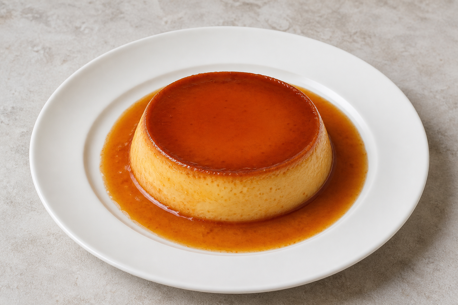 Photorealistic BE Caramel custard dessert P01 food image by VDAMO
