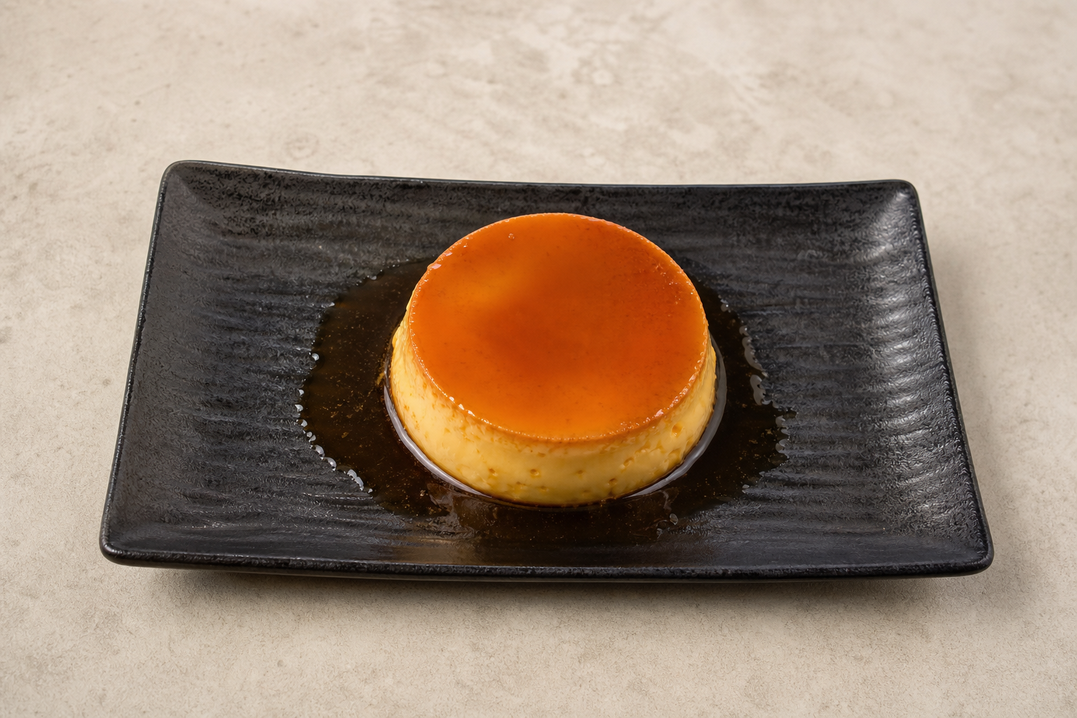Photorealistic BE Caramel custard dessert P02 food image by VDAMO