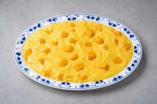 Photorealistic BE Mango pudding cup dessert P03 food image by VDAMO