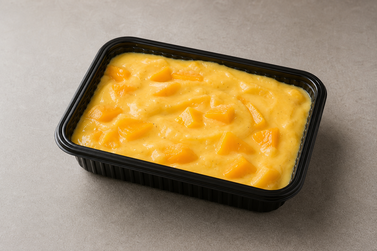 Photorealistic BE Mango pudding cup dessert P06 food image by VDAMO