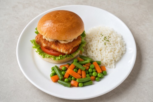 BE Kids burger meal fast-food P09 — Belgium dish