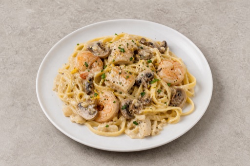 BE Creamy mushroom pasta western P09 — Belgium dish