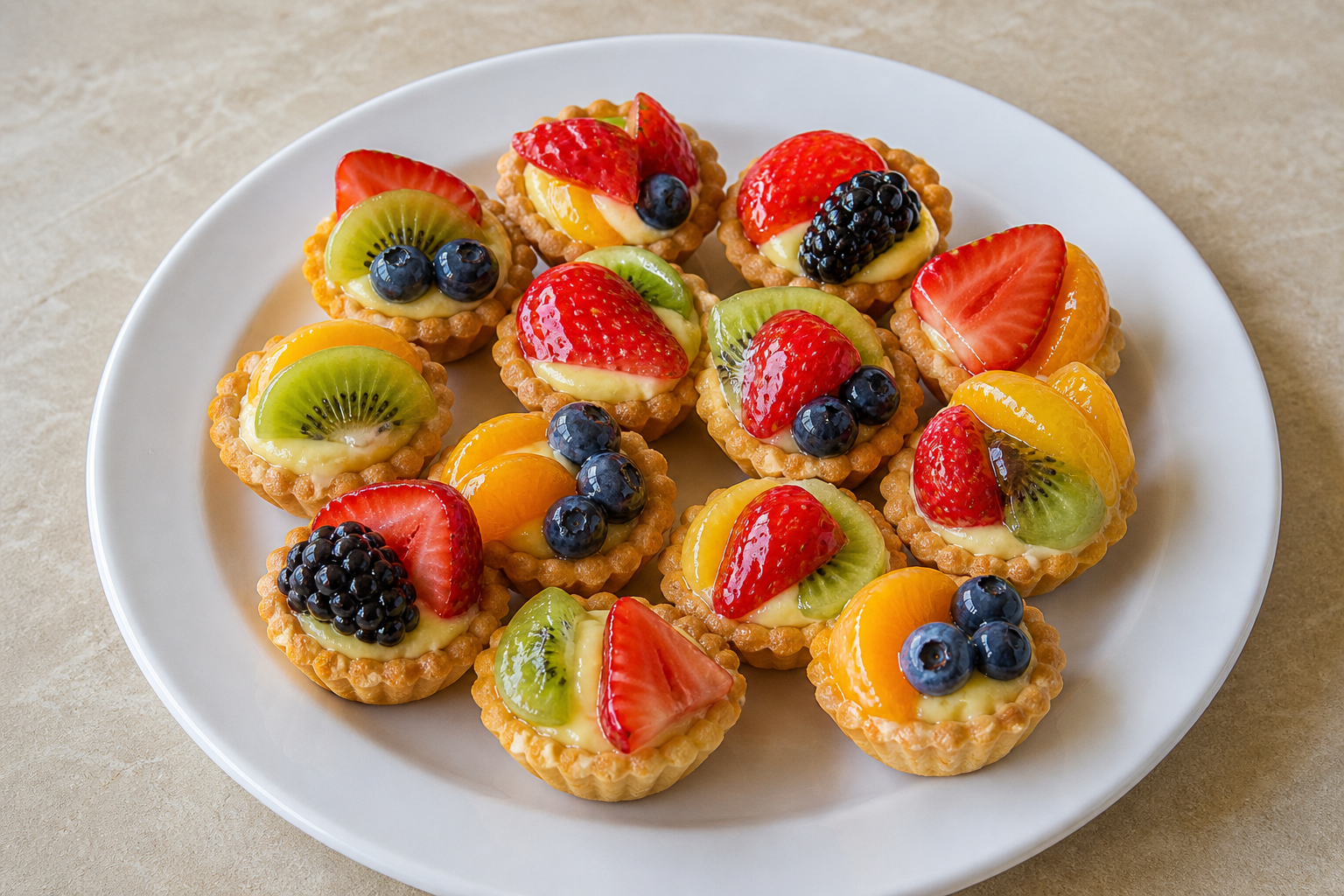 Photorealistic BO Mini fruit tart bakery P01 food image by VDAMO