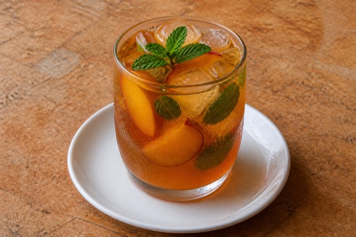 Photorealistic BO Iced peach tea bar-drink P09 food image by VDAMO