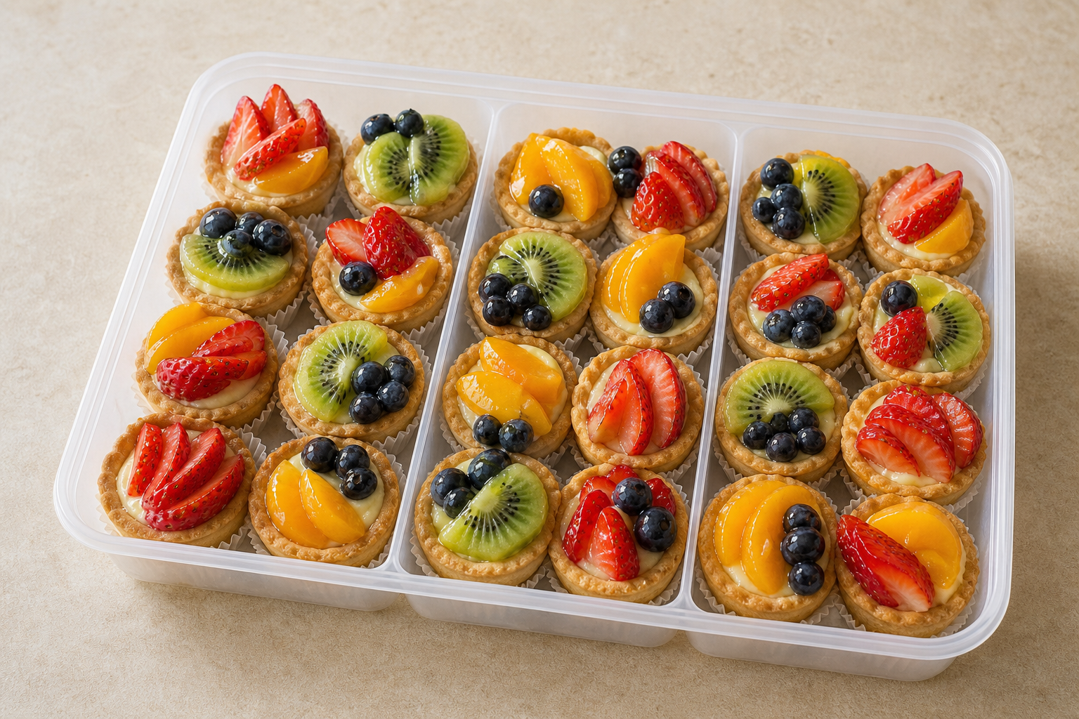Photorealistic BR Mini fruit tart bakery P08 food image by VDAMO