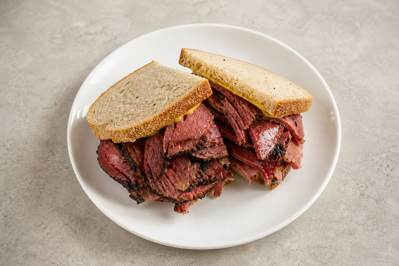 Photorealistic Montreal smoked meat sandwich P09 food image by VDAMO