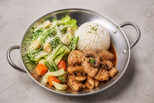 Photorealistic CH Caesar salad chicken western P05 food image by VDAMO