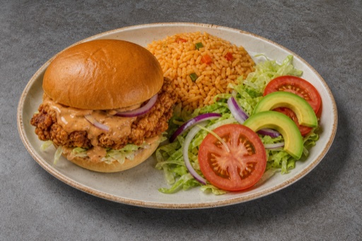 CL Crispy chicken burger fast-food P03 — Chile dish