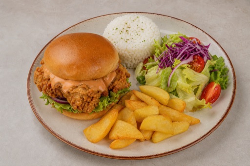 CL Crispy chicken burger fast-food P10 — Chile dish