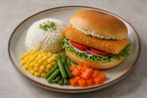 CL Fish burger set fast-food P10 — Chile dish