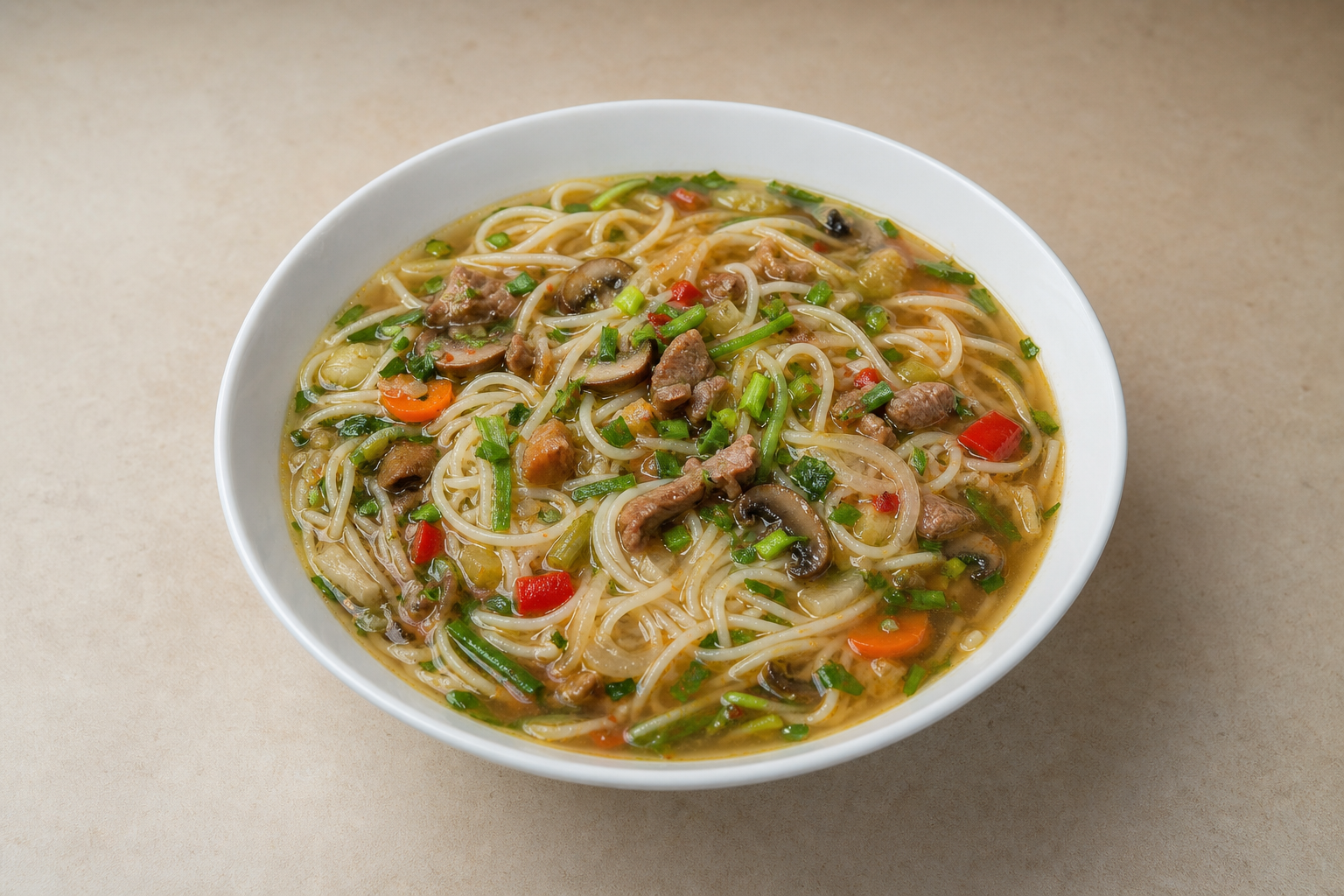 CL Local noodle bowl latin P01 — Chile dish