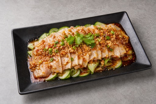 Boiled pork with garlic sauce P02 — China dish