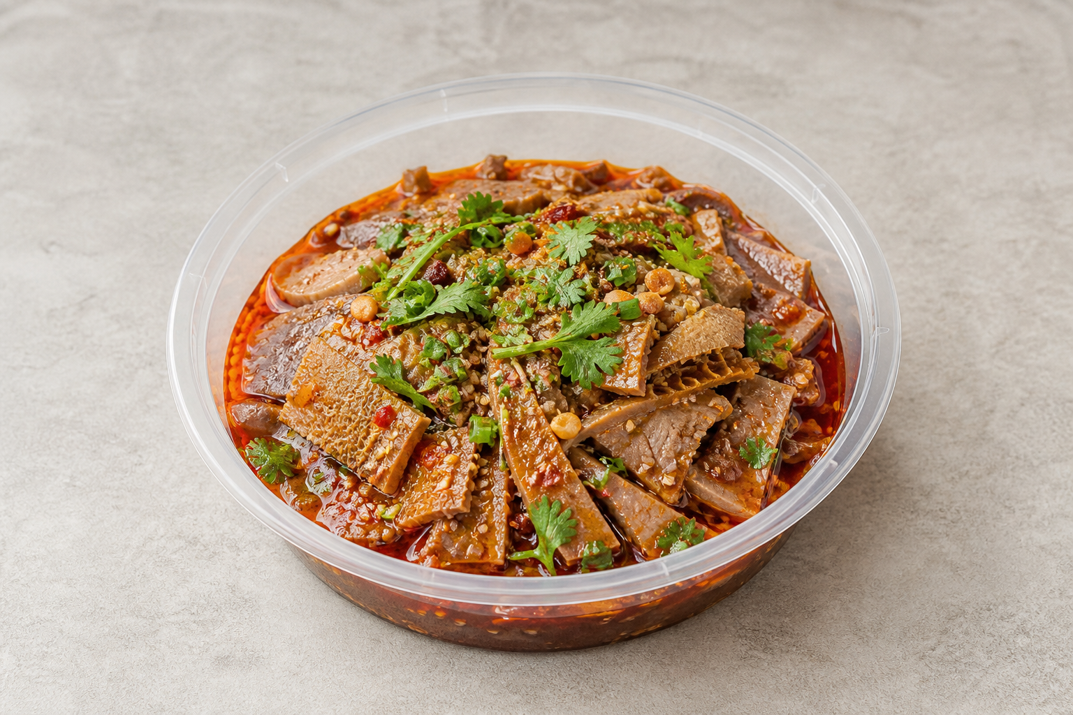 Sliced beef offal in chili sauce P07 — China dish