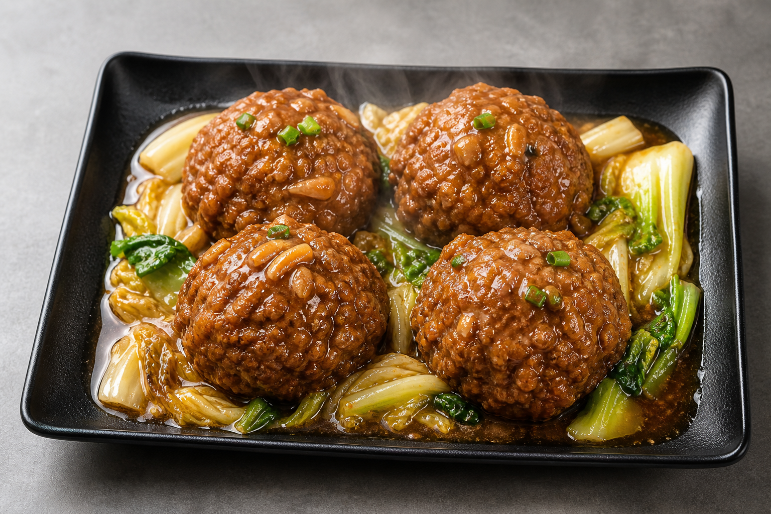 Braised lion head meatballs P02 — China dish