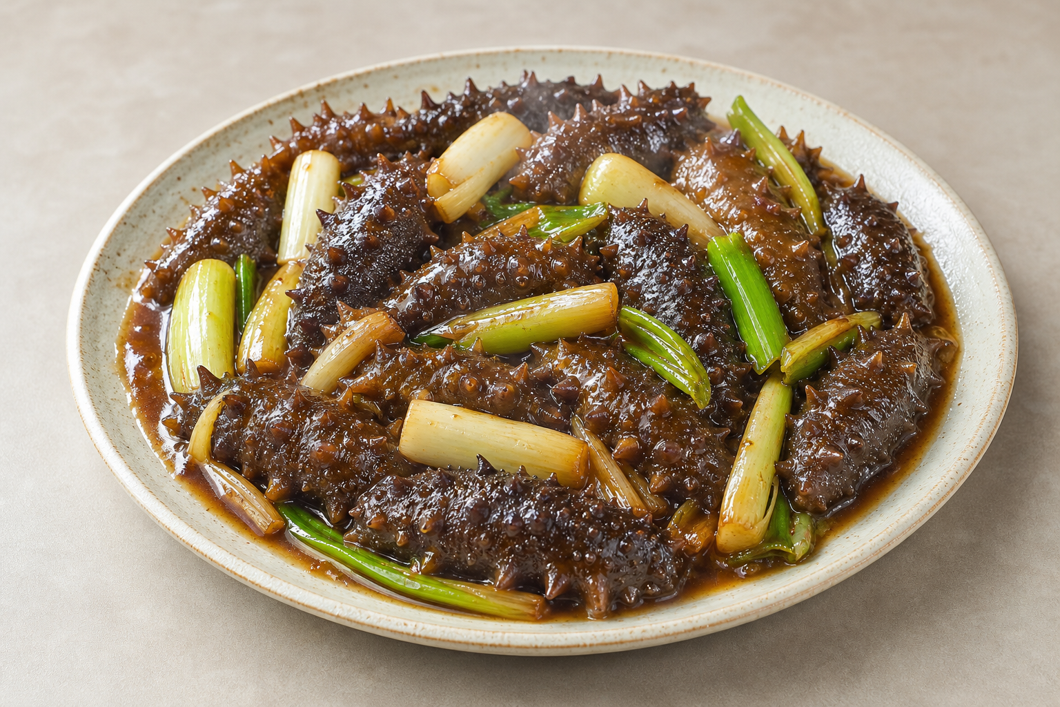 Braised sea cucumber with scallion P10 — China dish