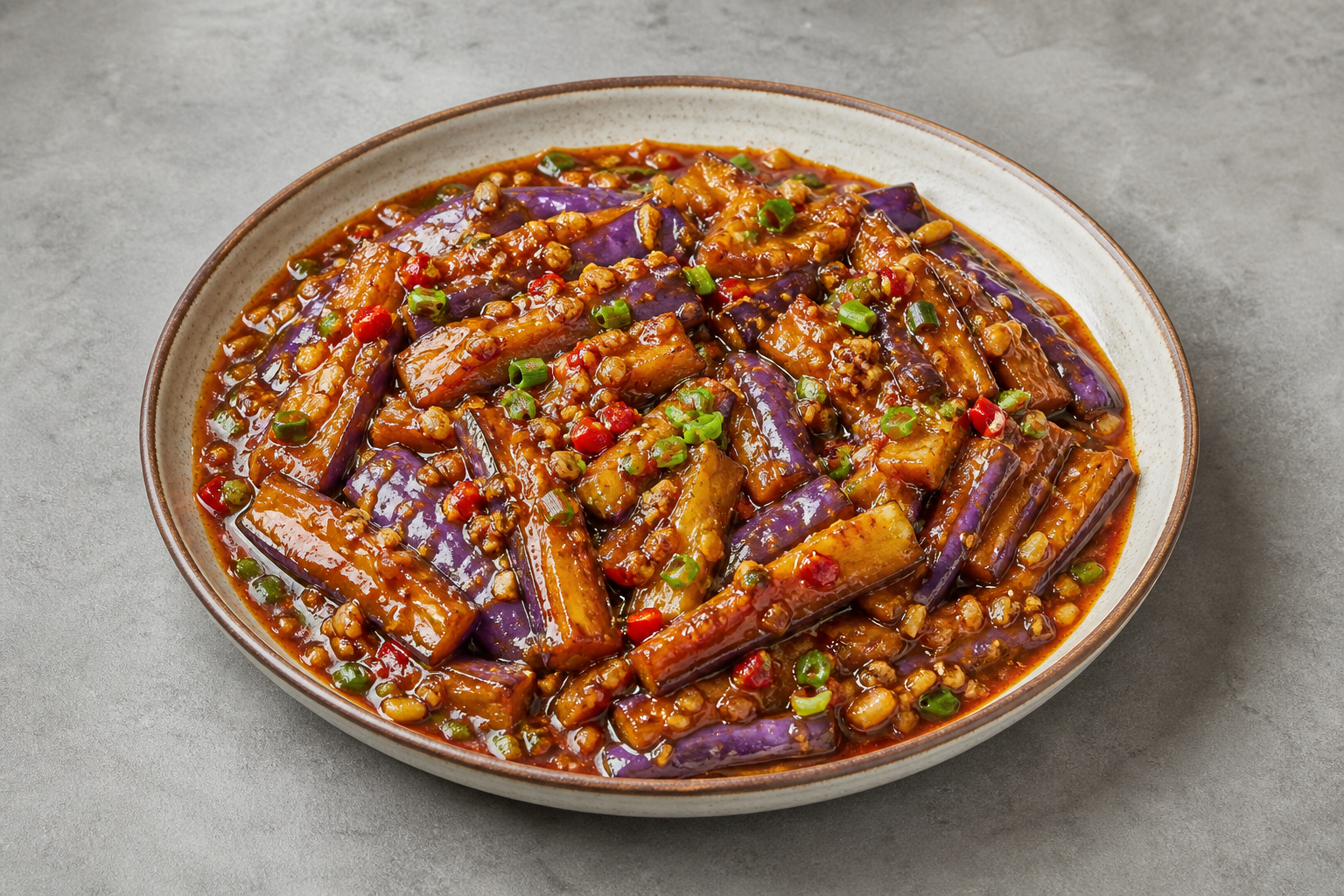 Photorealistic Fish fragrant eggplant P10 food image by VDAMO
