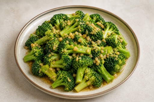 Photorealistic Garlic broccoli P10 food image by VDAMO