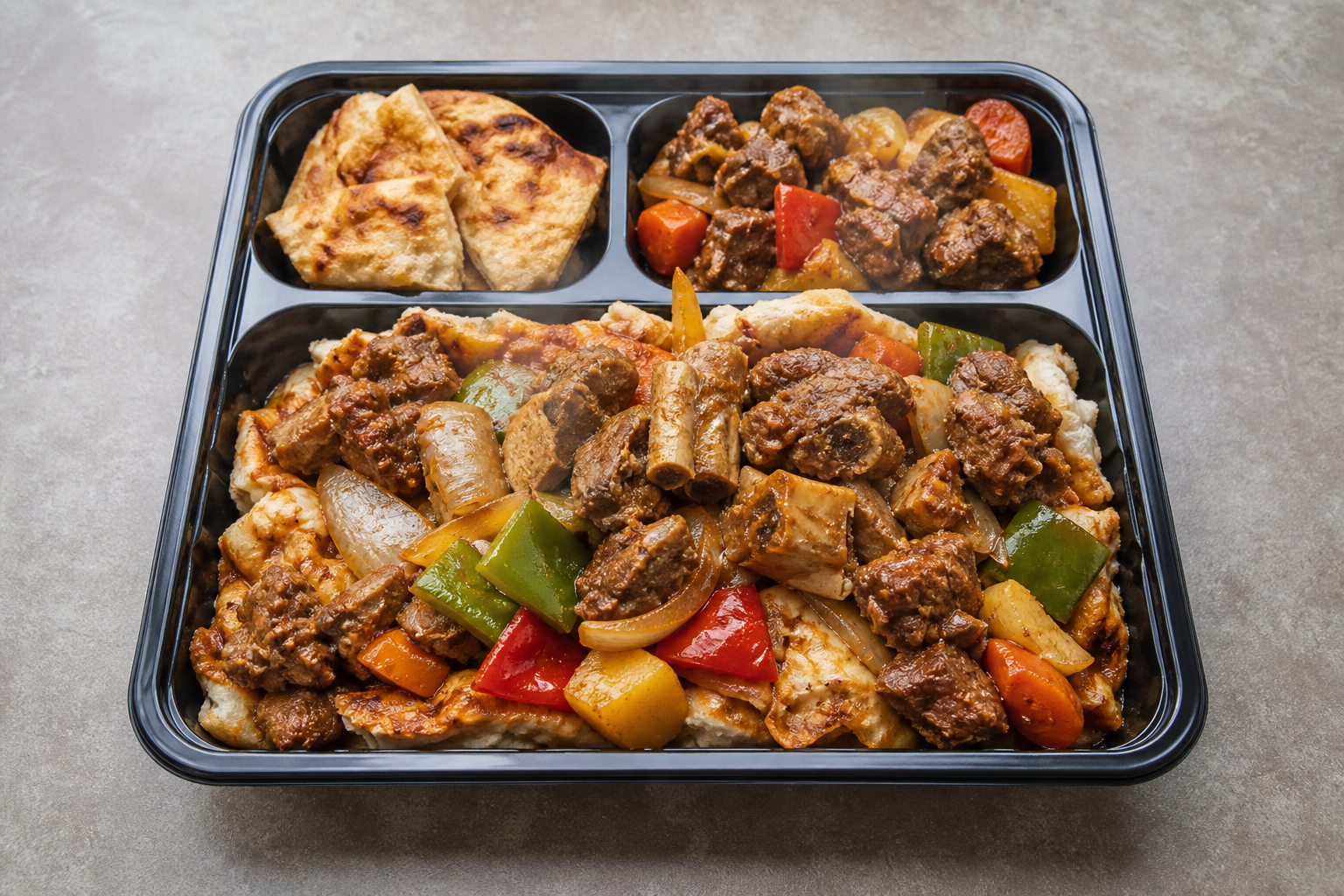 Photorealistic Nang bread with lamb stew P08 food image by VDAMO
