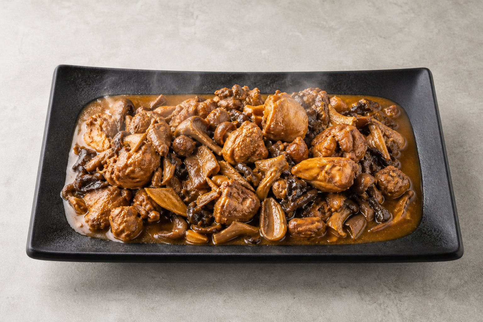 Signature Northeast Chinese chicken stew with mushrooms — China dish