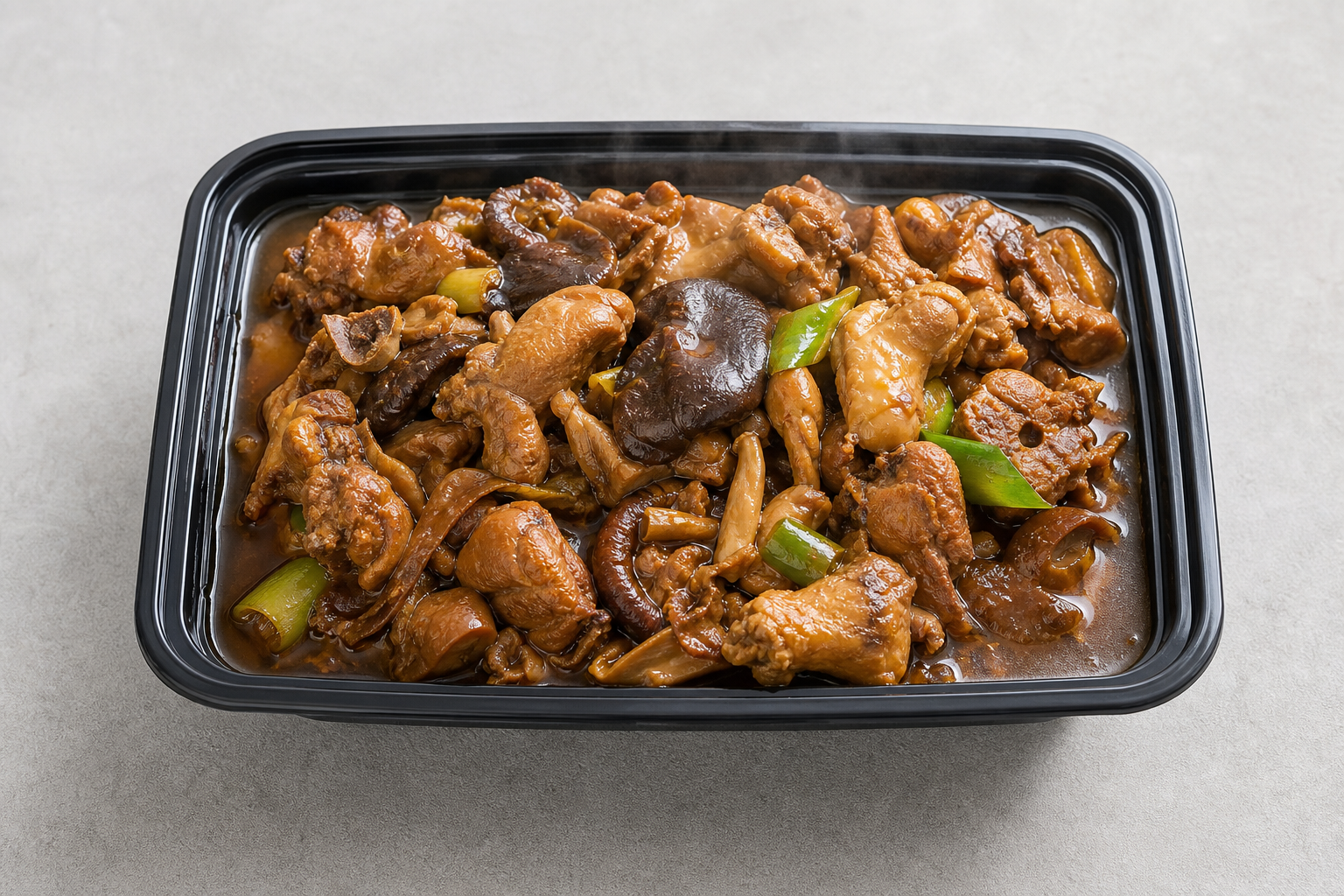 Signature Northeast Chinese chicken stew with mushrooms — China dish