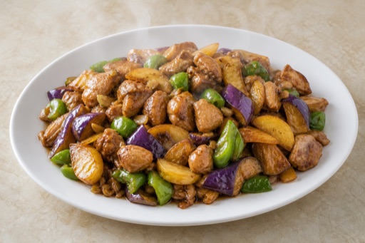 Northeast Chinese di san xian style chicken P03 — China dish