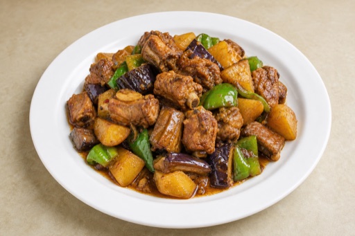 Northeast Chinese di san xian style pork ribs P01 — China dish