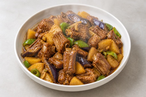 Northeast Chinese di san xian style pork ribs P04 — China dish