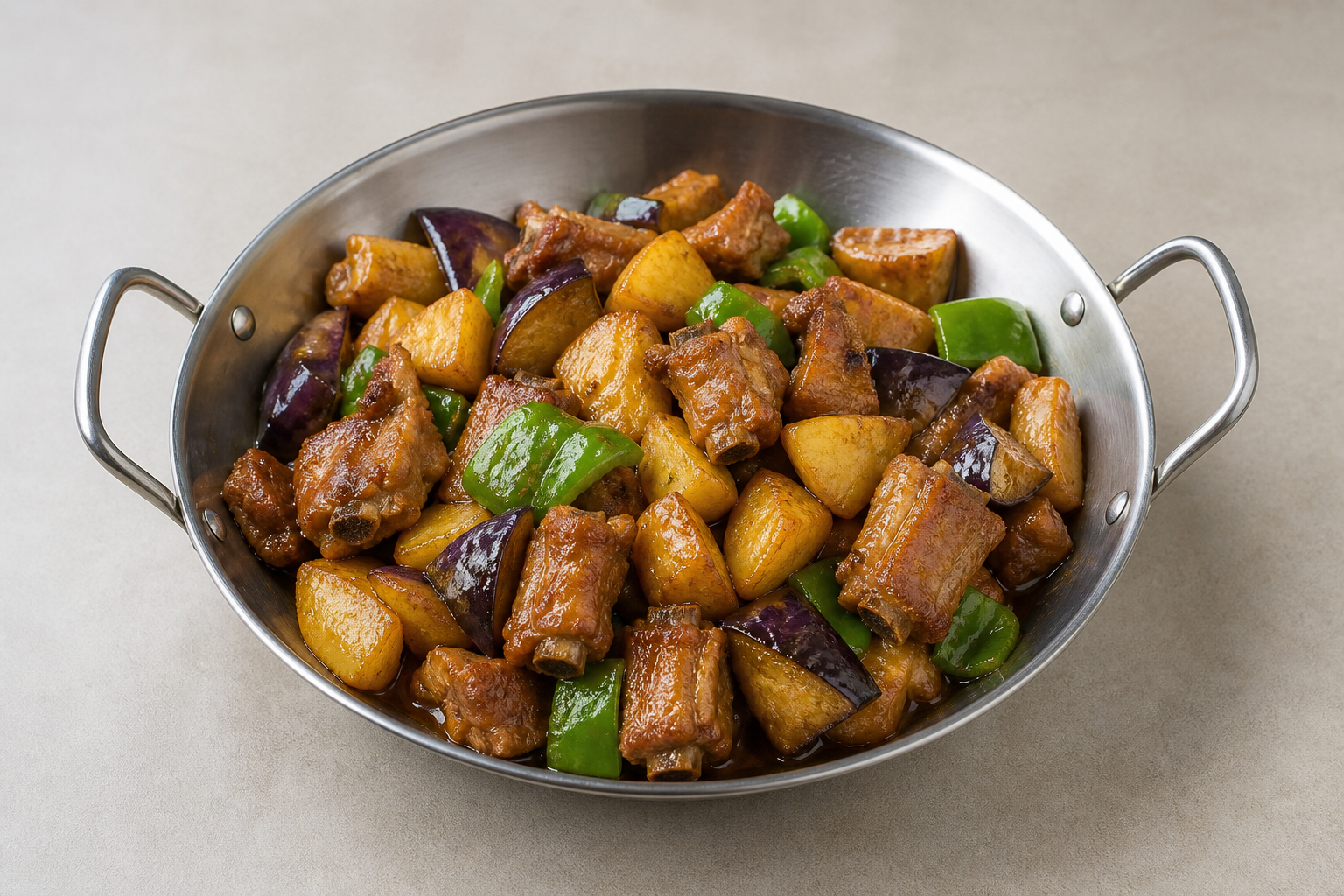 Northeast Chinese di san xian style pork ribs P05 — China dish