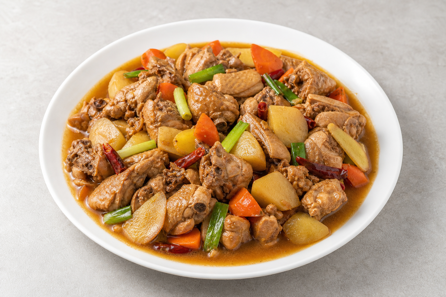 Northeast Chinese homestyle stew chicken P01 — China dish