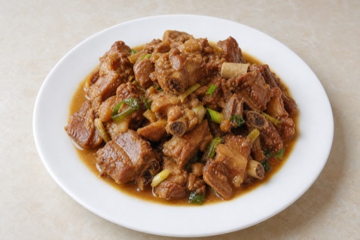 Northeast Chinese homestyle stew pork ribs P01 — China dish