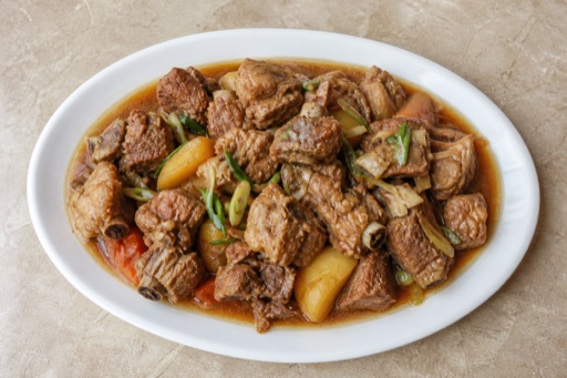 Northeast Chinese homestyle stew pork ribs P03 — China dish
