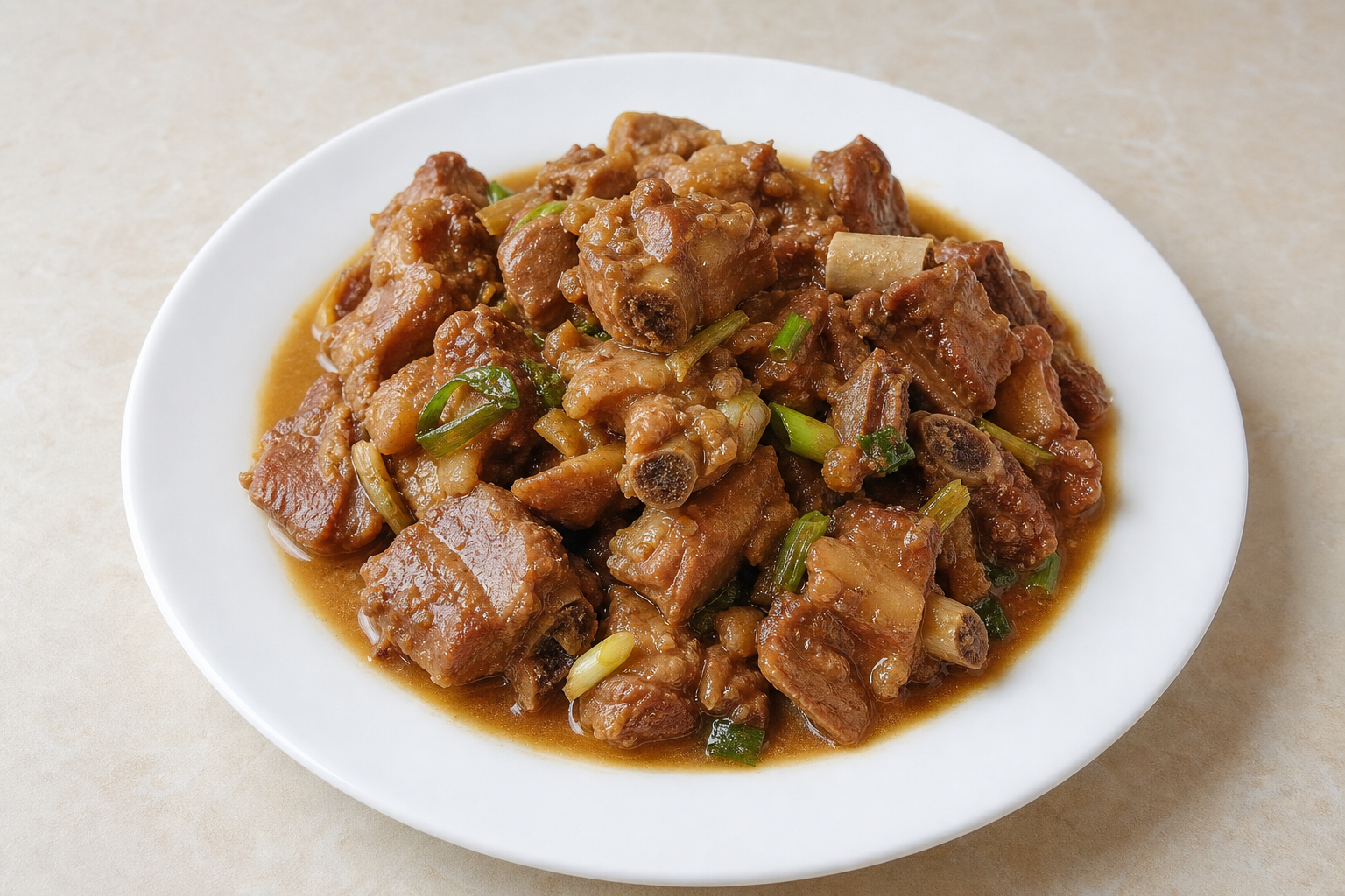 Northeast Chinese homestyle stew pork ribs P01 — China dish