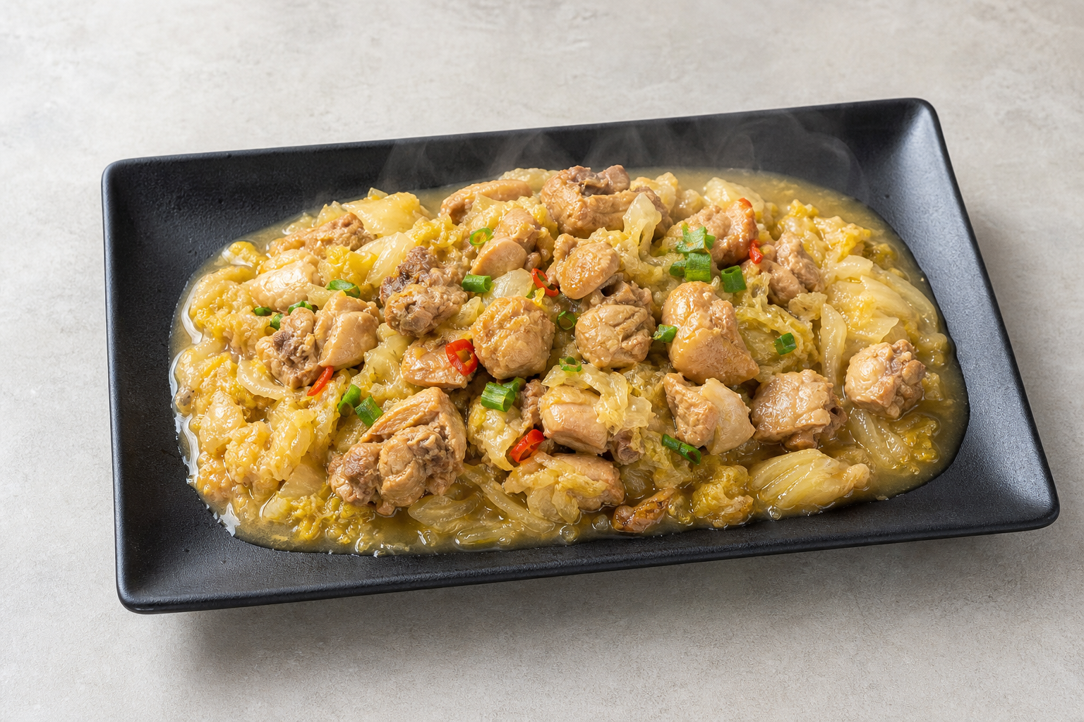Northeast Chinese pickled cabbage chicken P02 — China dish