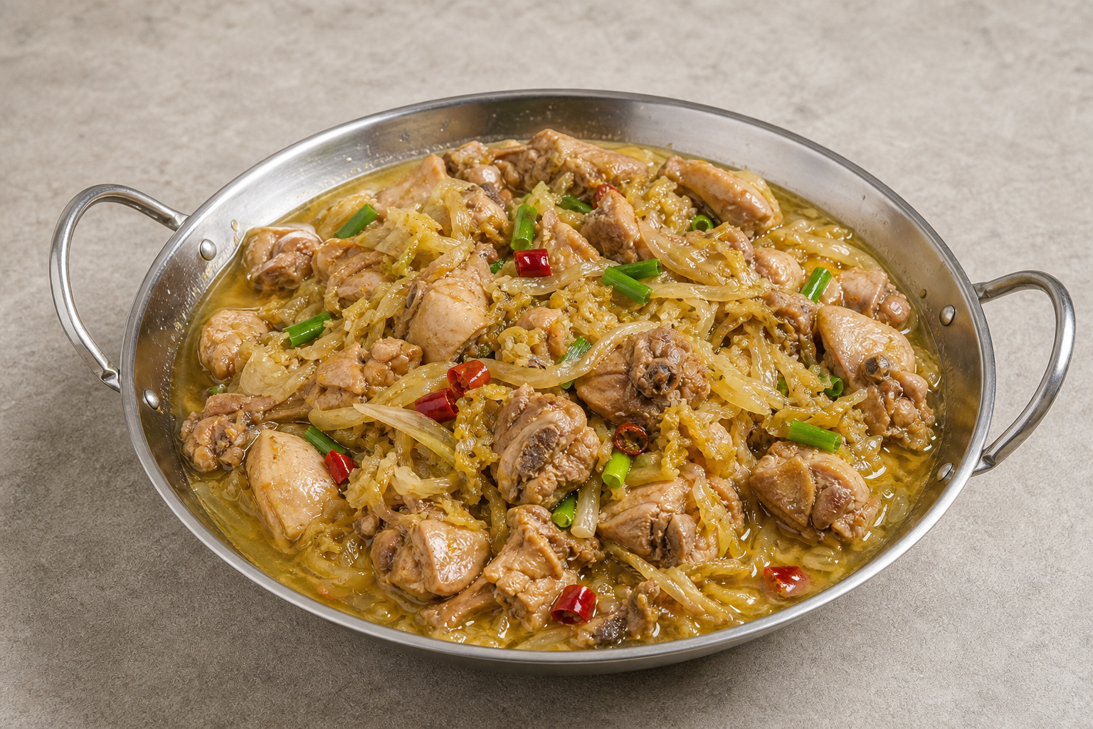 Northeast Chinese pickled cabbage chicken P05 — China dish