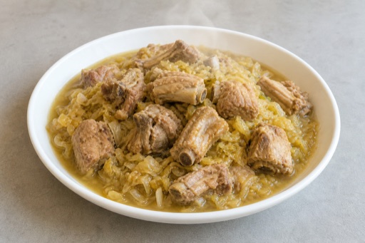 Northeast Chinese pickled cabbage pork ribs P04 — China dish