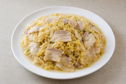 Signature Northeast Chinese pickled cabbage pork slices — China dish