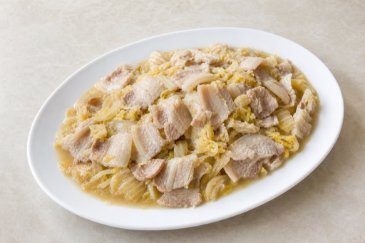 Signature Northeast Chinese pickled cabbage pork slices — China dish