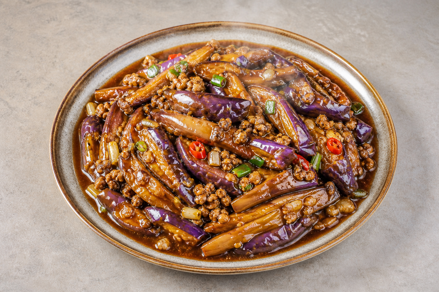 Northeast Chinese soy braised eggplant P10 — China dish